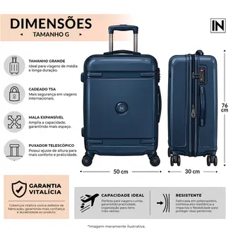 Mala Rígida Grande 32 Kg Polipropileno IN1037