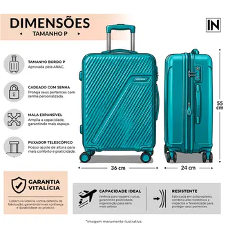Mala Rígida Bordo 10 Kg Polipropileno IN1056