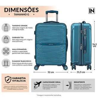 Mala Rígida Grande 32 Kg Polipropileno IN1051